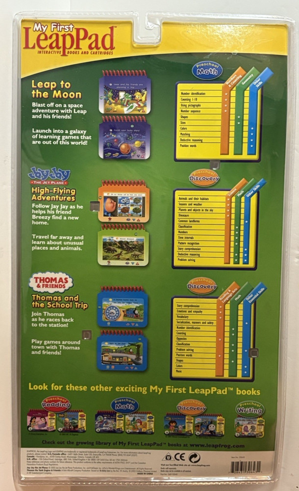 LeapFrog - My First LeapPad Interactive BOOKS & Cartridges x3