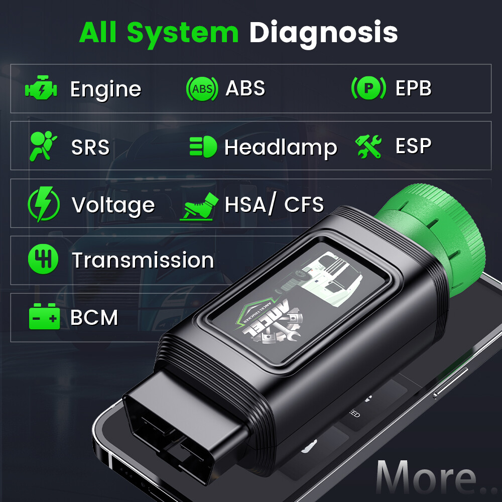 Diesel HOBD Scanner Heavy Duty Truck Code Reader Remove Speed Limit Diagnostic