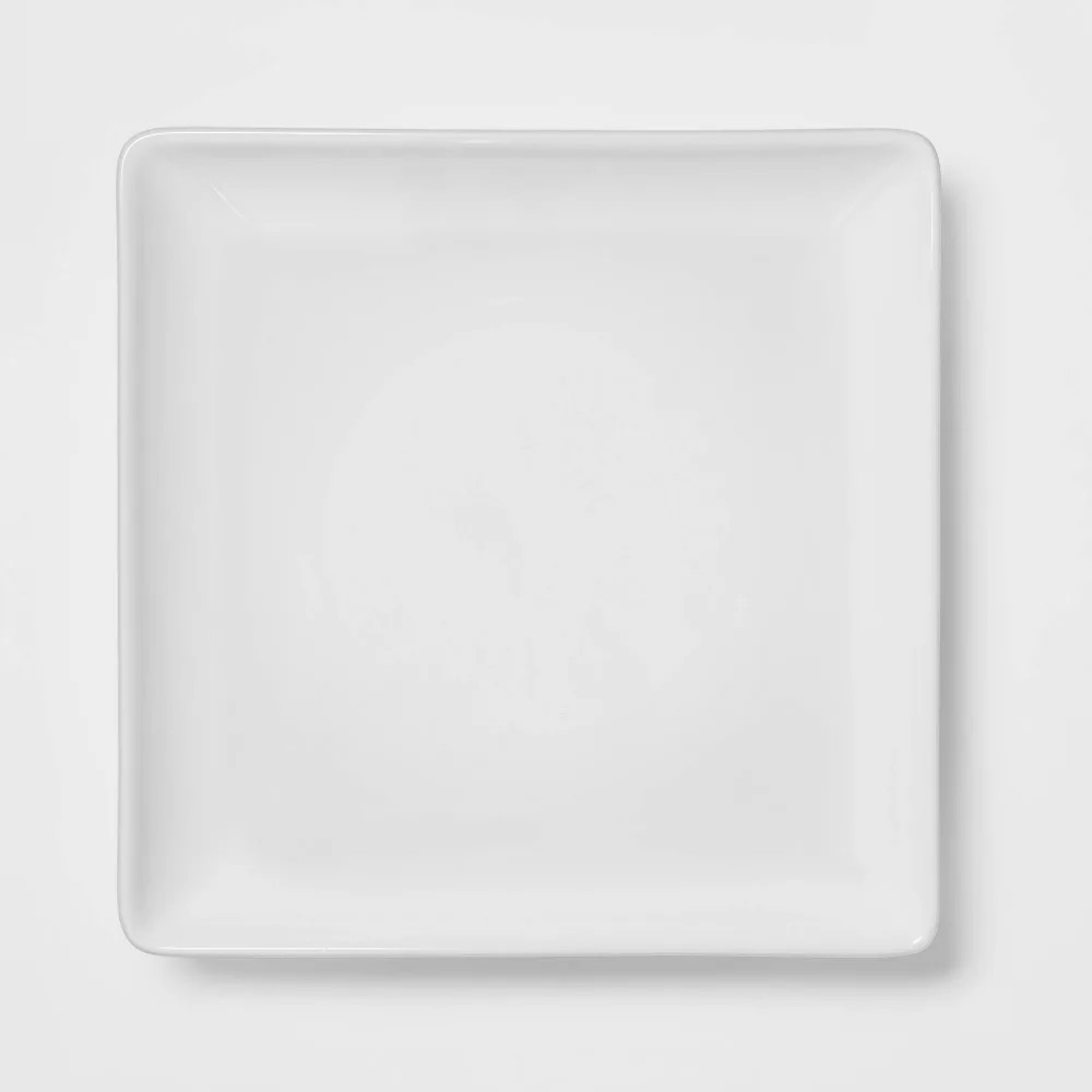 Square Rim Porcelain 16pc Dinnerware Set - Threshold