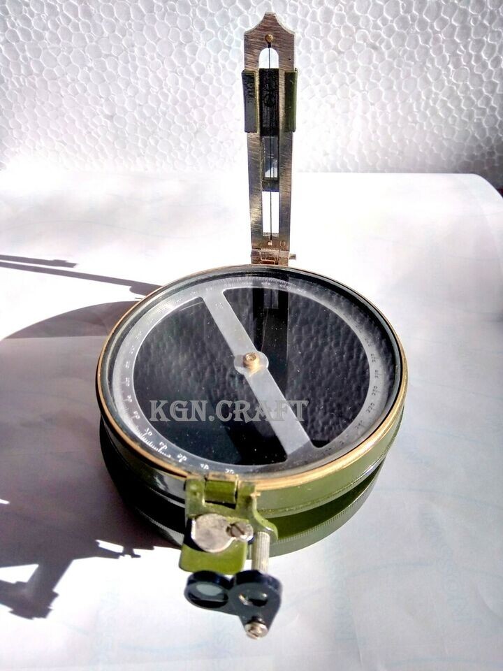 Surveying Prismatic 4" Compass For Basic Survey & Ranging w/ Fold Tripod