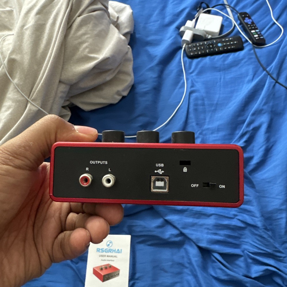 RSGRHAI Audiophile 2x2 USB Audio Interface 