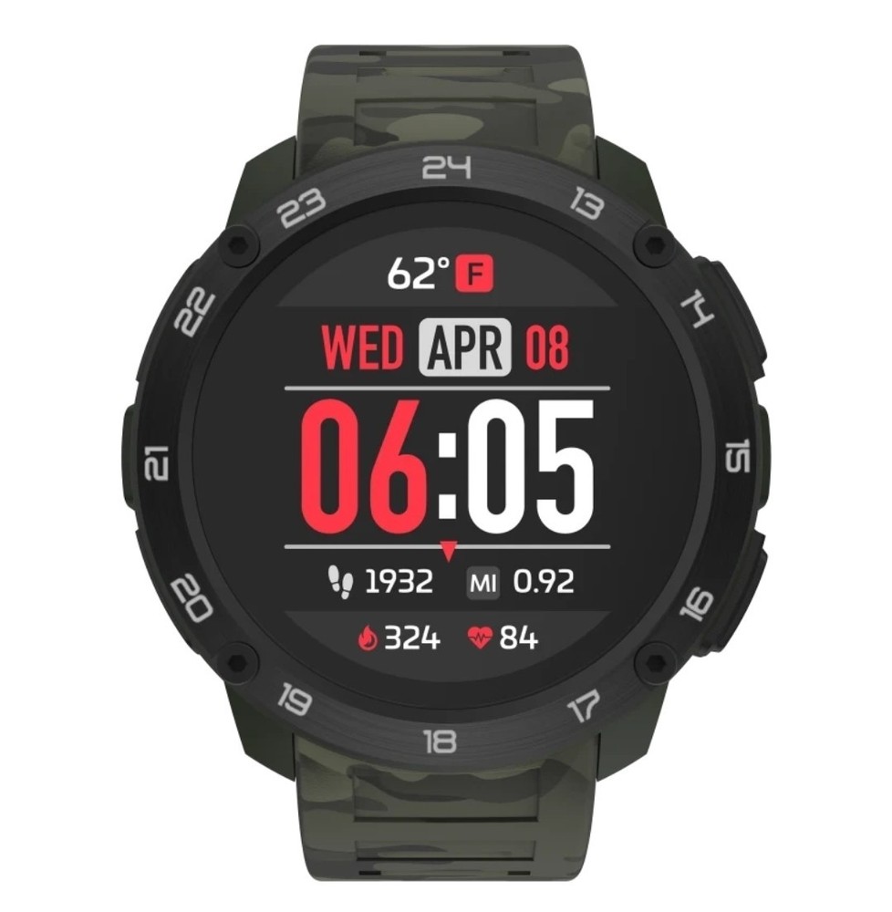 iTouch Explorer 3 Smartwatch  Green Camo Band With Case