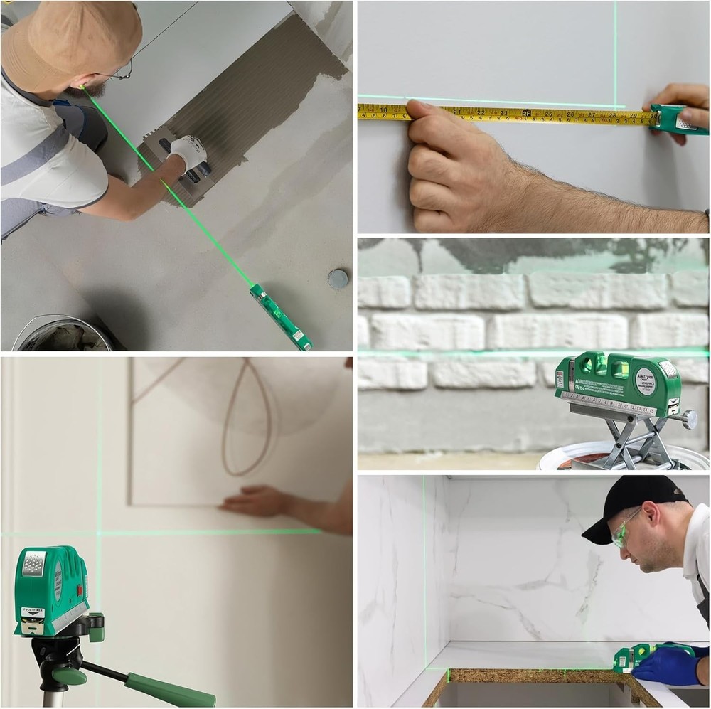 USB Rechargeable Laser Level Tool for Precise Vertical & Horizontal Lines