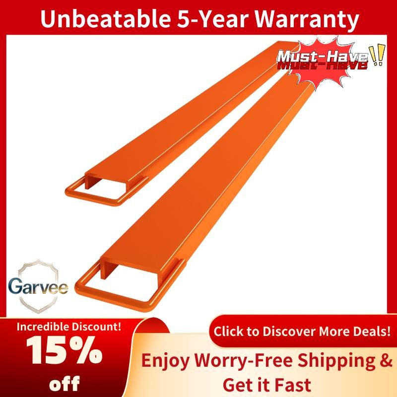 1 Pair 96" Fork Extensions for Forklift Heavy Duty Steel 4600LBS 4.5"