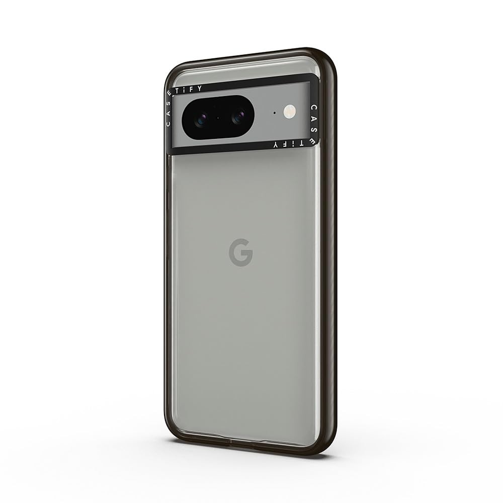 CASETiFY Impact Case for Google Pixel 8 - Clear Black, Slim, 8.2ft Drop Prot.