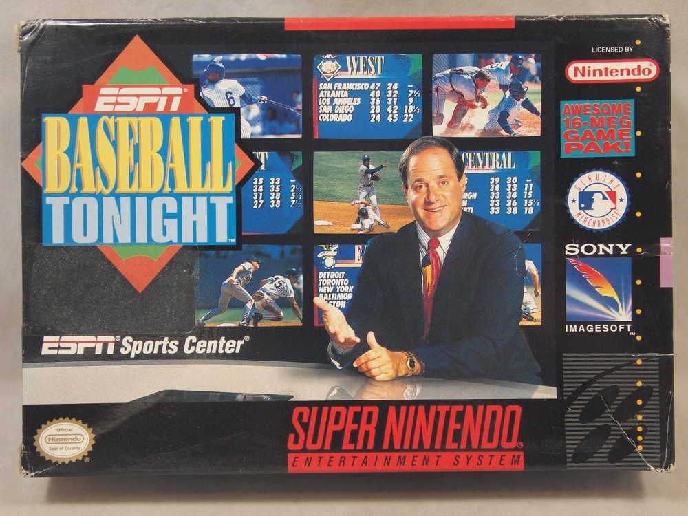 ESPN Baseball Tonight (Super Nintendo | SNES) Authentic BOX ONLY