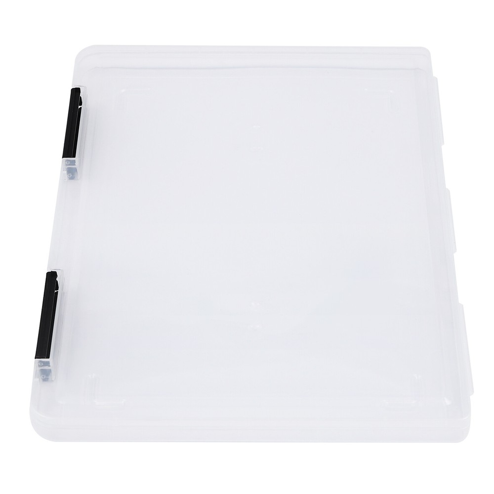 12Pcs Clear File Boxes Magazines Photos Holders Plastic Document Storage Cases