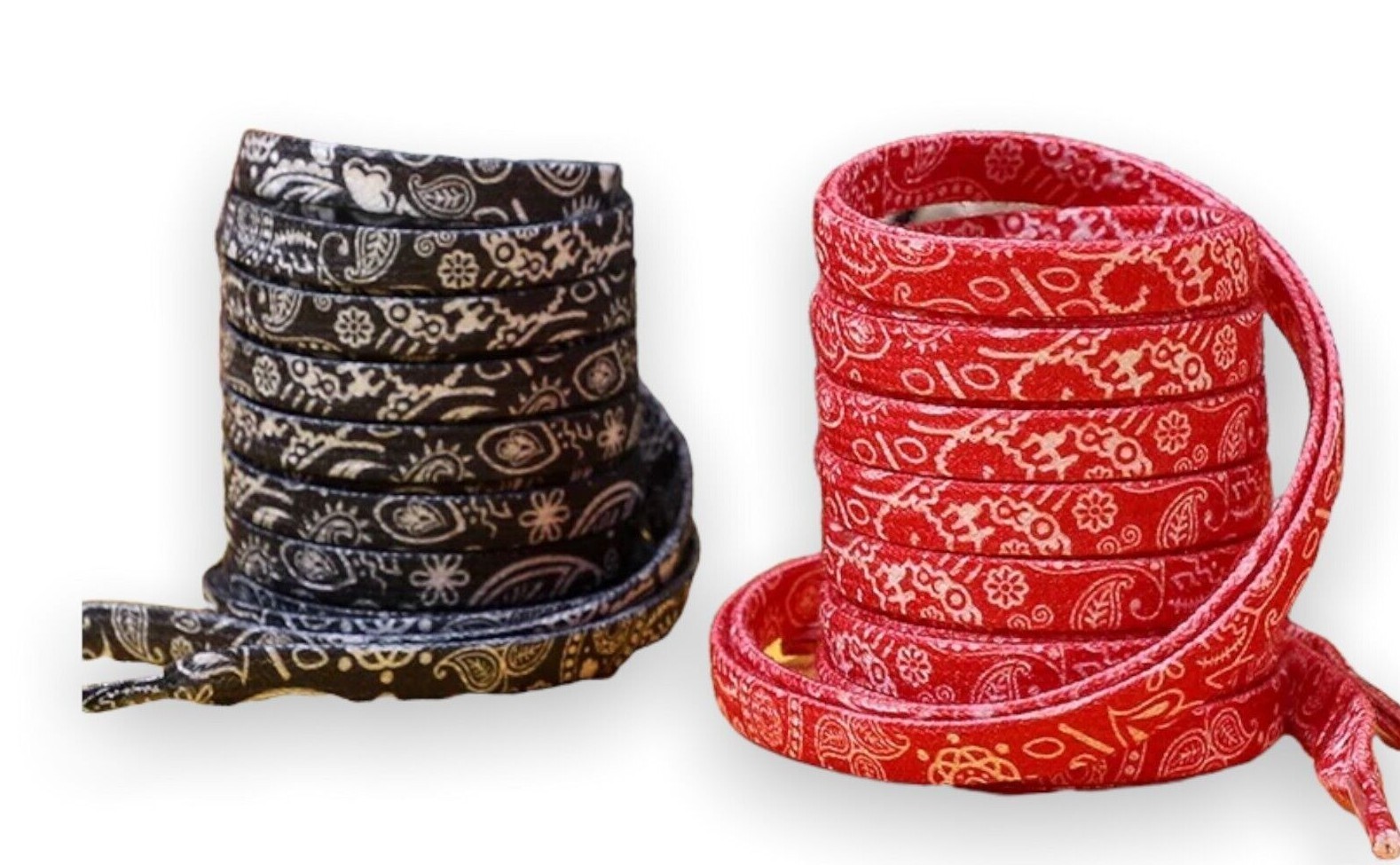 Stylish Strings: Bandanna Shoe Laces - 2 Pairs for $8.49