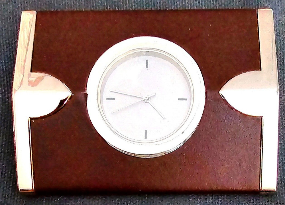 Older Desktop Clock Paperweight