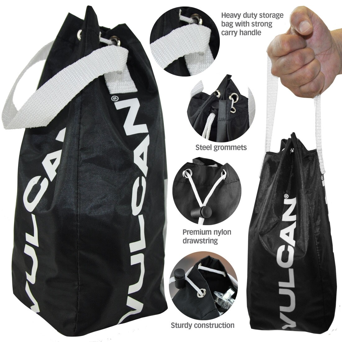 VULCAN Security Chain & Lock Kit - Premium Case-Hardened - 5/16" x 9' Chain