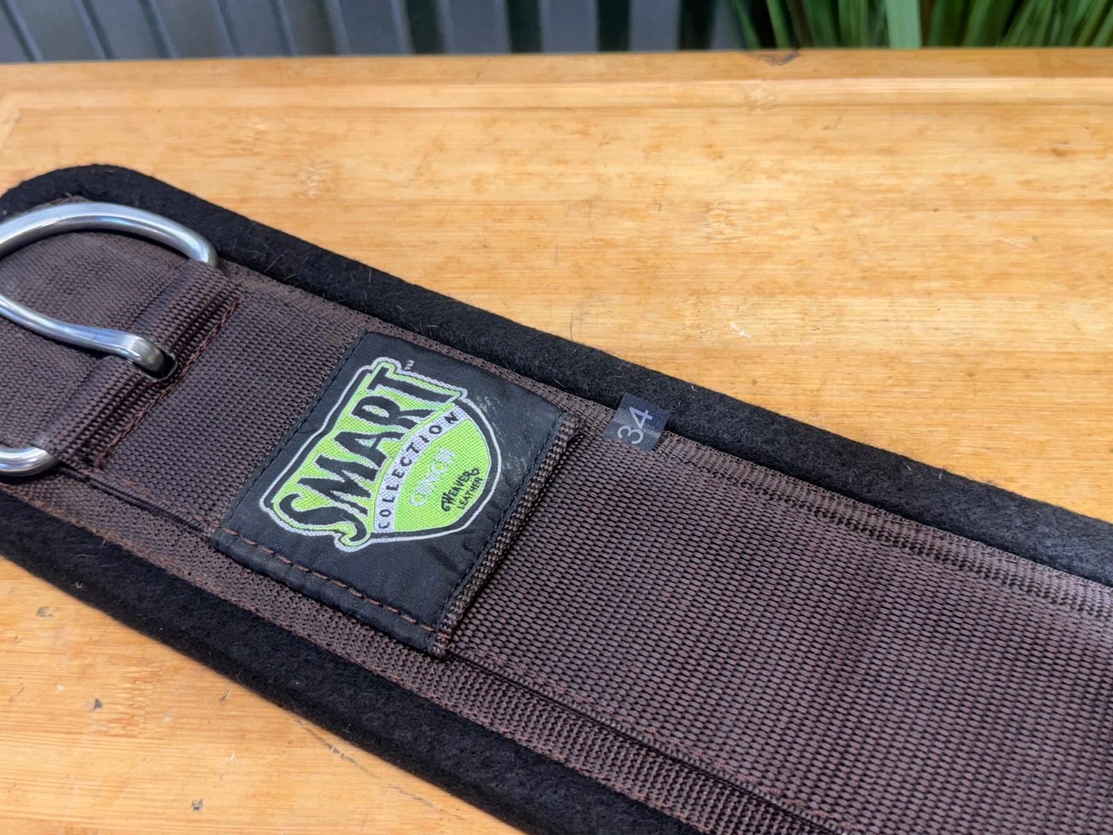 Weaver Smart Cinch Brown & Black Felt Western Horse Cinch Girth ~34"