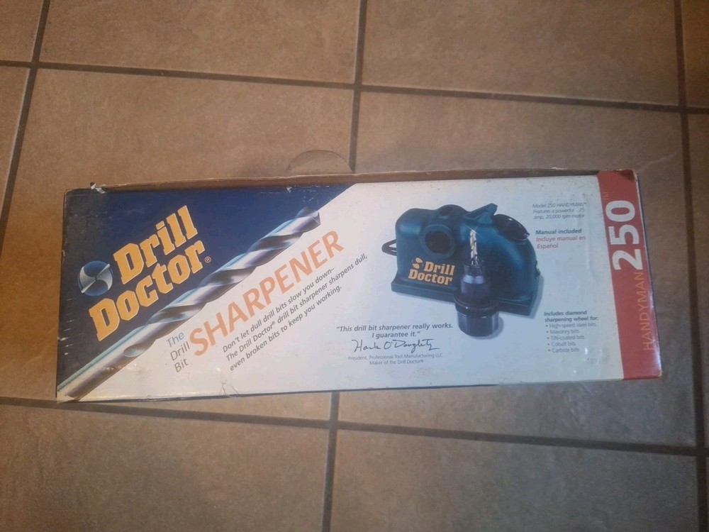 Drill Doctor Handyman 250 Drill Bit Sharpener NOS