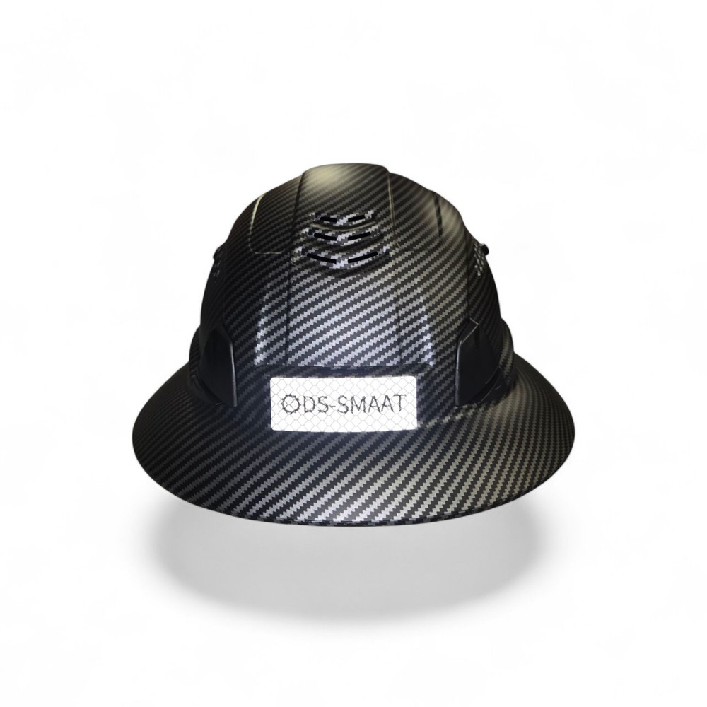 Hydro Dipped Full Brim Hard Hat Black