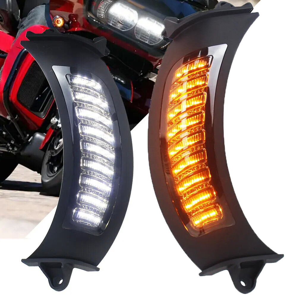 LED DRL Headlight Hi/Lo / Vent Turn Signal For Harley Road Glide FLTR 2015-2024