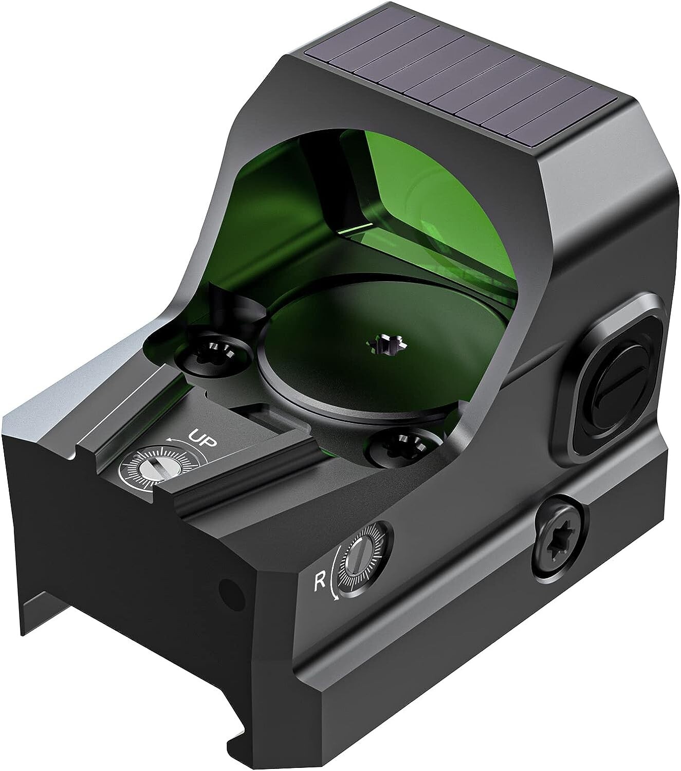 EPN AE-RS1028 Red Dot LED Reflex Sight, Solar Failsafe, Shake Awake, Black