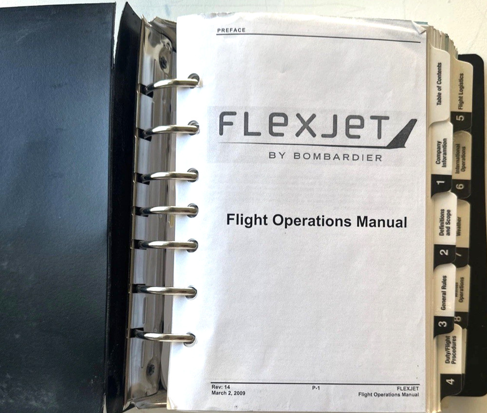 Bombardier FLEXJET FLIGHT OPERATIONS MANUAL