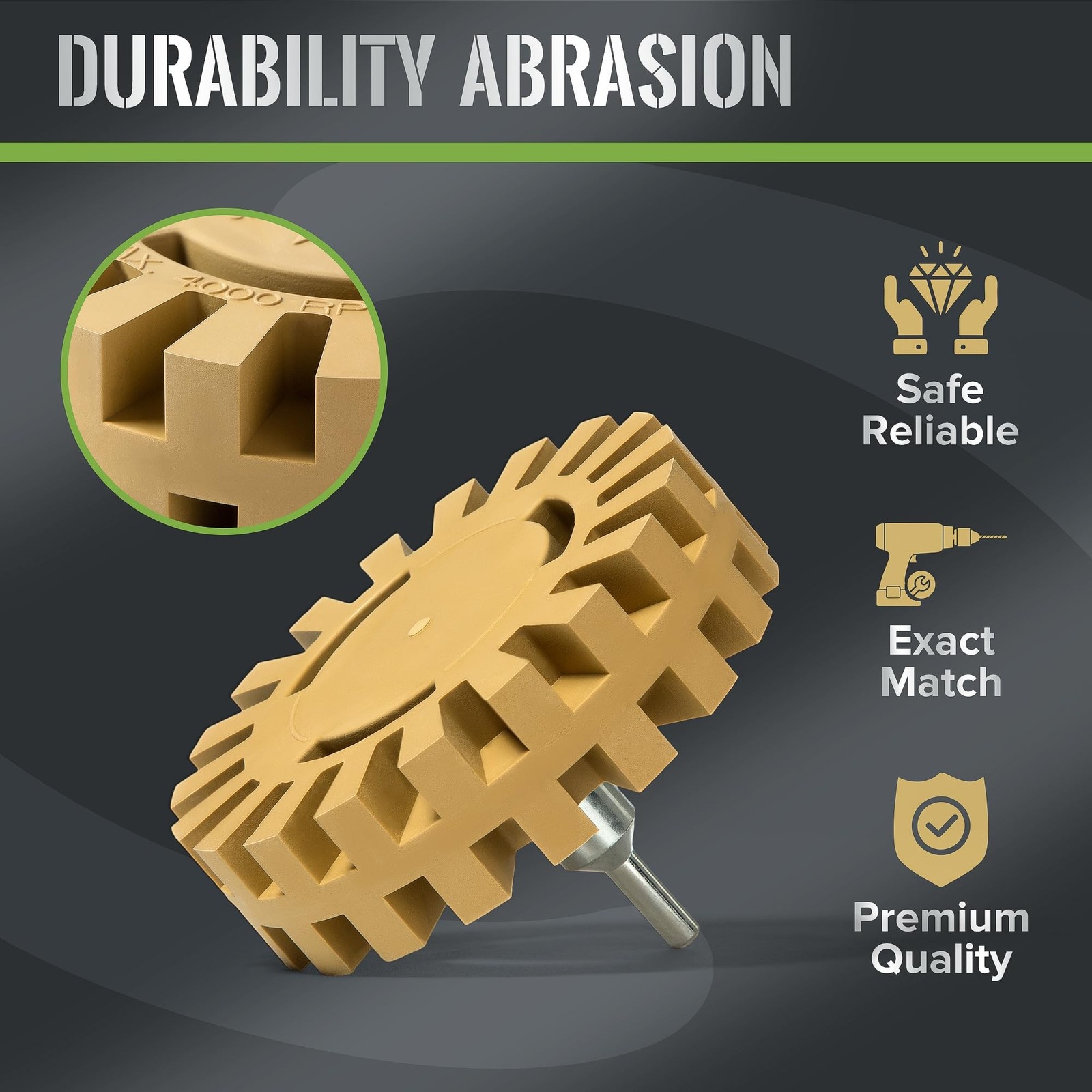 Decal Remover Wheel Eraser Wheel Rubber 2 Pack Vinyl Tapes and Graphics Rubbe...