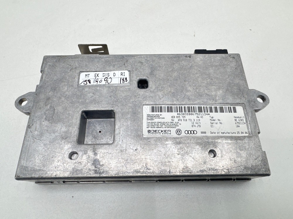 Multimedia Interface Control Box GPS Module 4E0035729 OEM AUDI A6 06-11