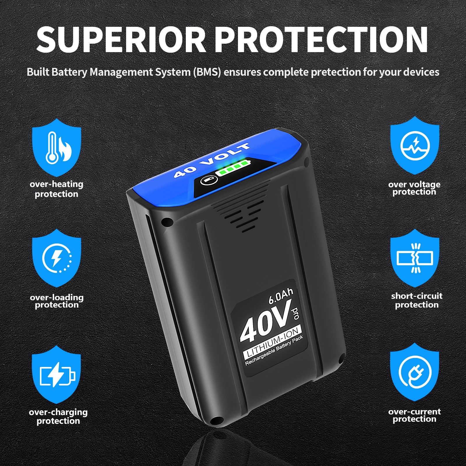 2 PACK For Kobalt 40v MAX 6.0 Ah Extended Run Li-Ion Battery KB440-03 KB540-06