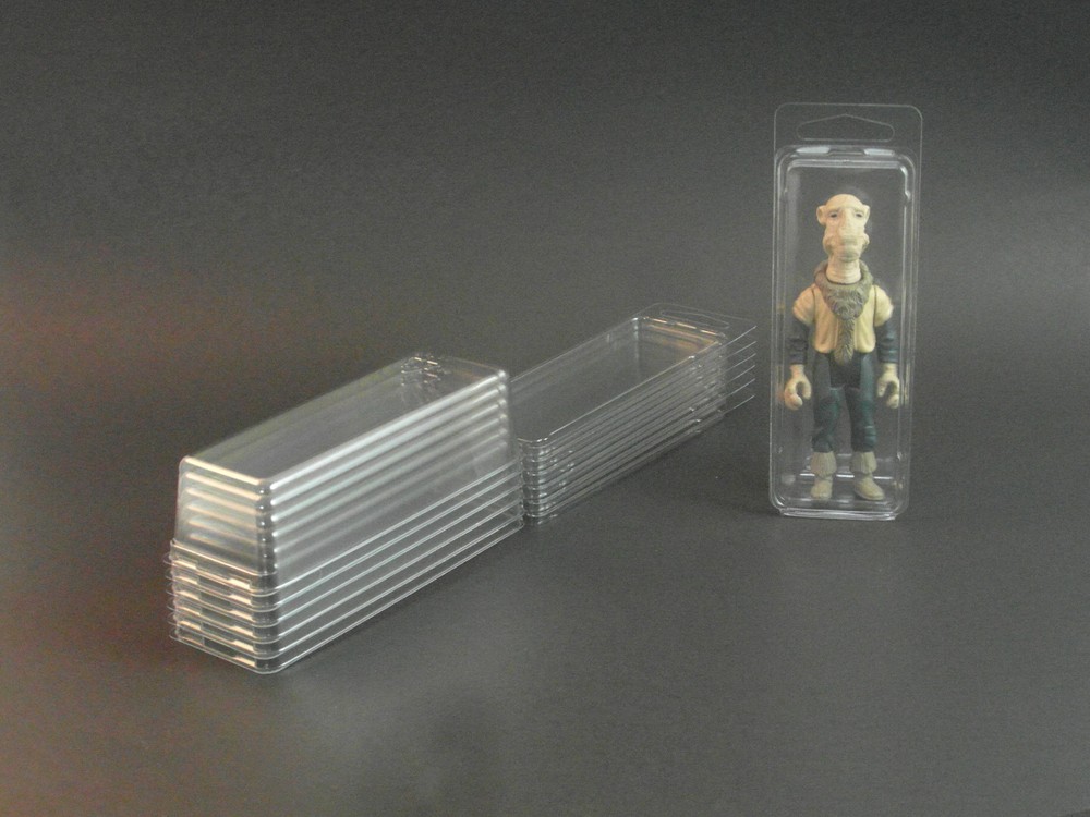 Star Wars Action Figure Blister Case Lot (50) Protective Small Stackable Cases