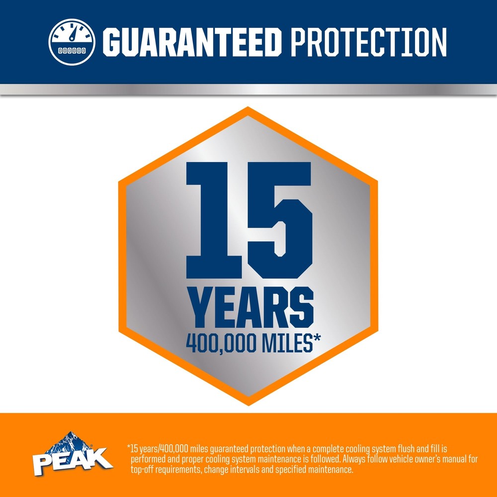 PEAK OET Extended Life Orange Concentrate Antifreeze/Coolant for North Ameri...