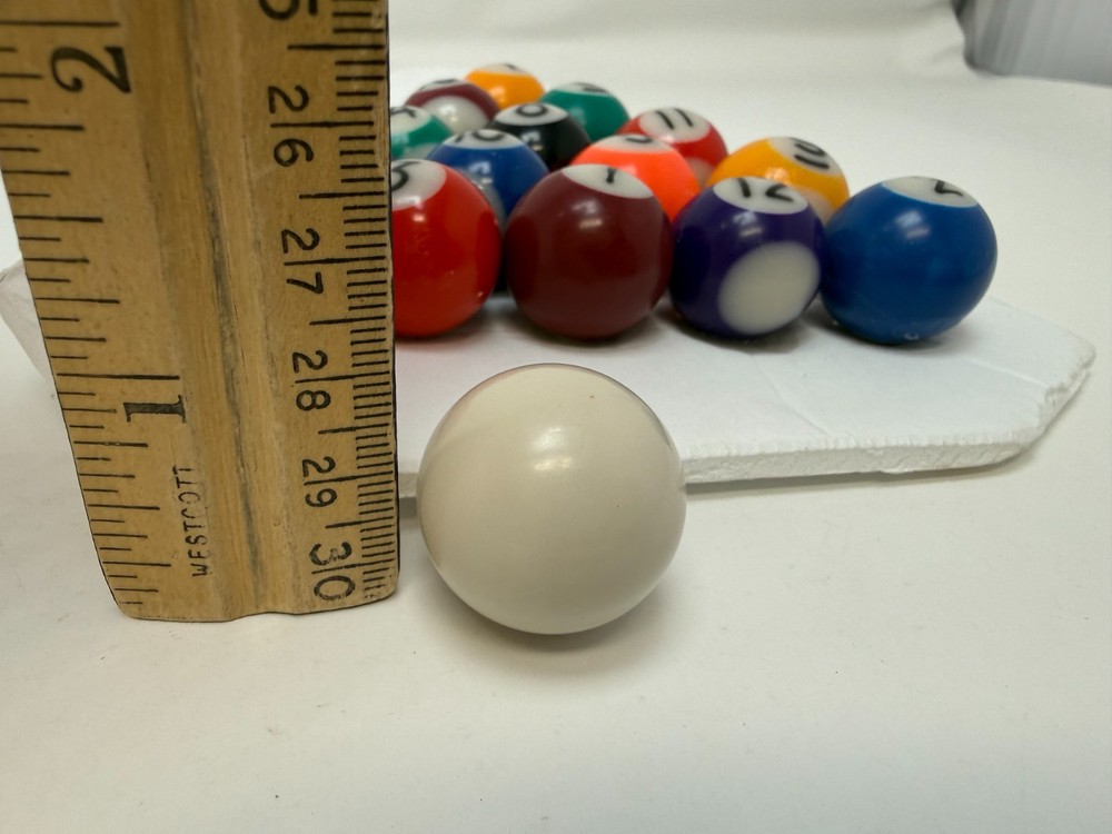 16-Piece Mini Pool Balls Set - Complete Billiard Ball Set