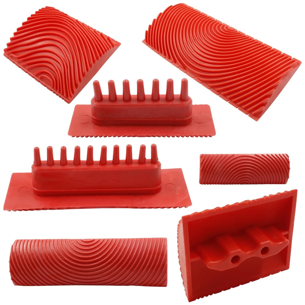 4 Pcs Wood Grain Tool, Rubber Graining Tool Texture Pattern DIY Wood Pattern ...