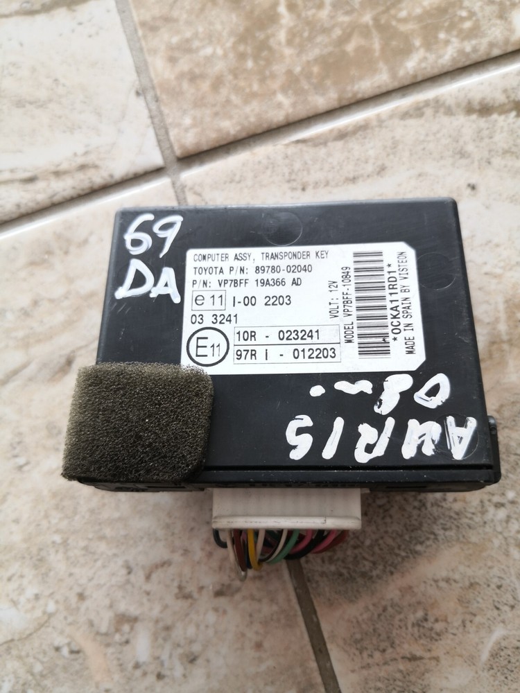 Toyota Auris 2008/Immobilizer control unit module/8978002040