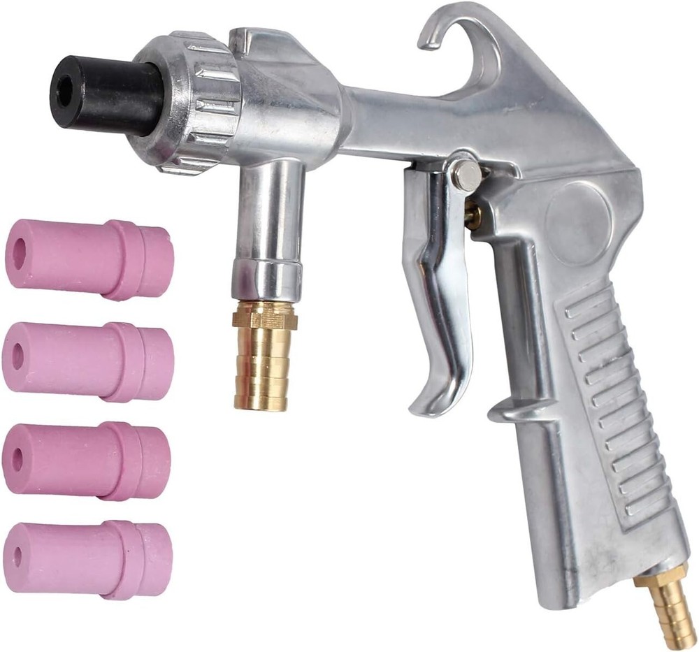 Compact Sandblasting Gun & Nozzles Set - Ideal for High-Performance Engraving