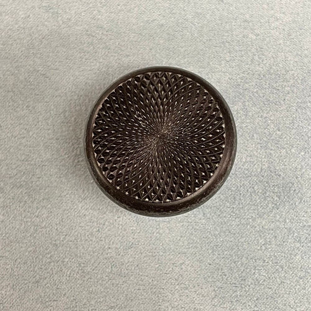 1-1/4" Avante Diamond Tooled Knob Anitque Silver