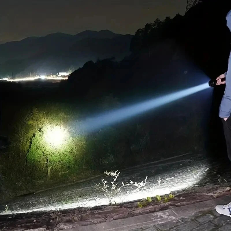 35000000Lumens LED High Powerful Flashlight Super Bright USB Rechargeable Torch