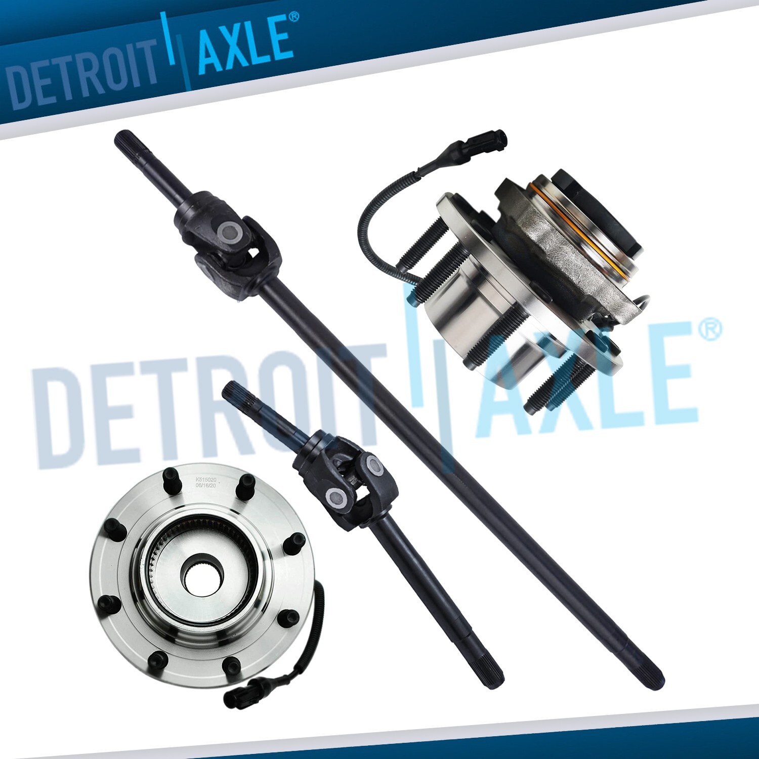 Front U-Joint Axles & Wheel Hub 4x4 99-04 Trucks Ford F250 F350 Dana 60 ONLY