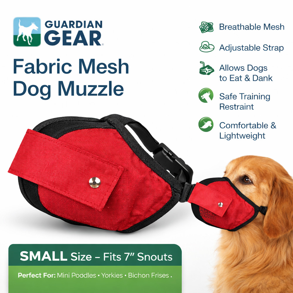 🐶 Guardian Gear Small Dog Muzzle Adjustable Breathable Mesh Training Muzzle