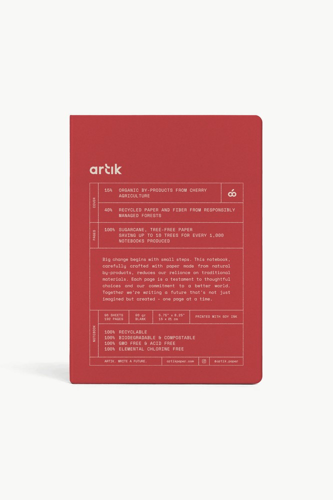 Artik A5 Notebook in Cherry - Plain - NEW