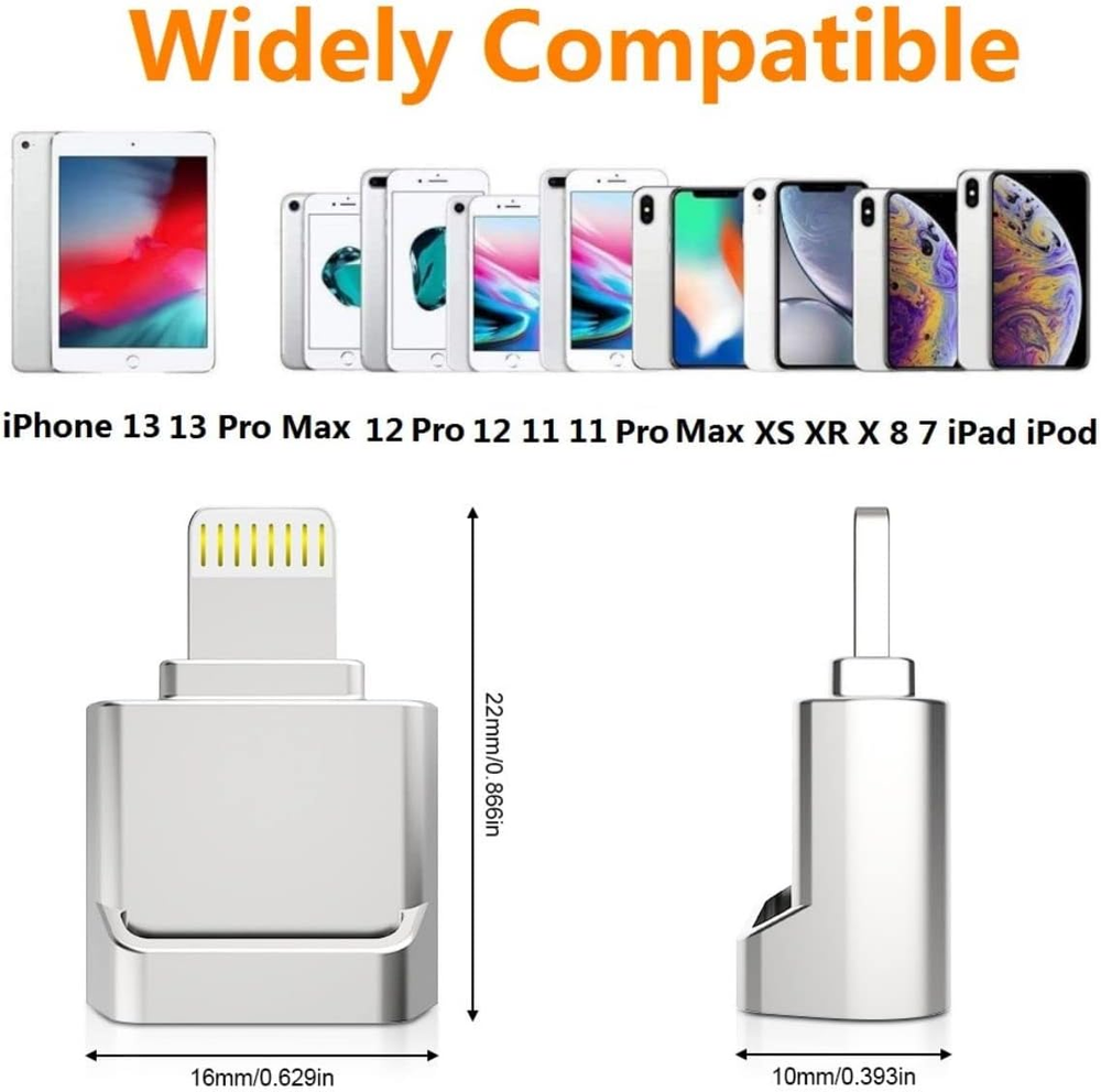 Micro SD Memory Card Adapter Reader For Iphone Ipad, Lightning Micro SD To USB-C