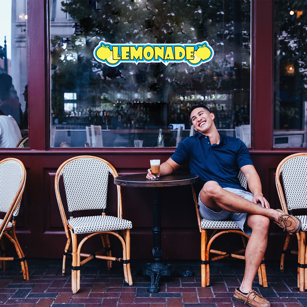 Food Truck Decals Lemonade Style A Restaurant & Food Concession Sign White