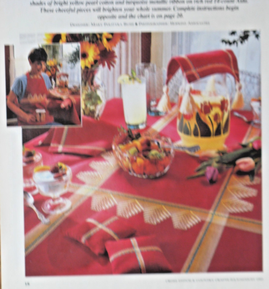 Huck Weaving Pattern for Picnic Table Topper from OOP Magazine