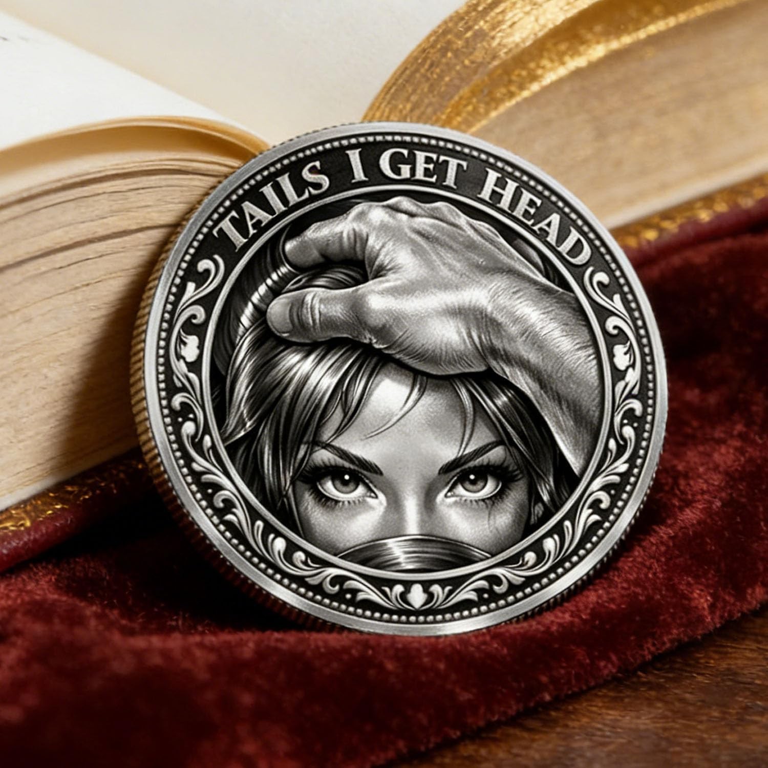 Heads I Get Tail/Tails I Get Head Commemorative Coin, Funny Challenge Coin