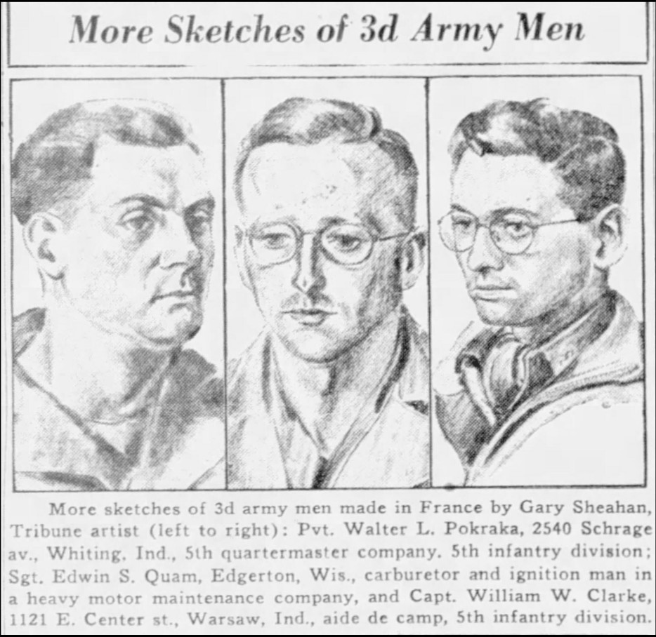 WWII US Army Grouping Sgt EDWIN S QUAM 3rd Army 1944 France Ring ID Disc Dog Tag