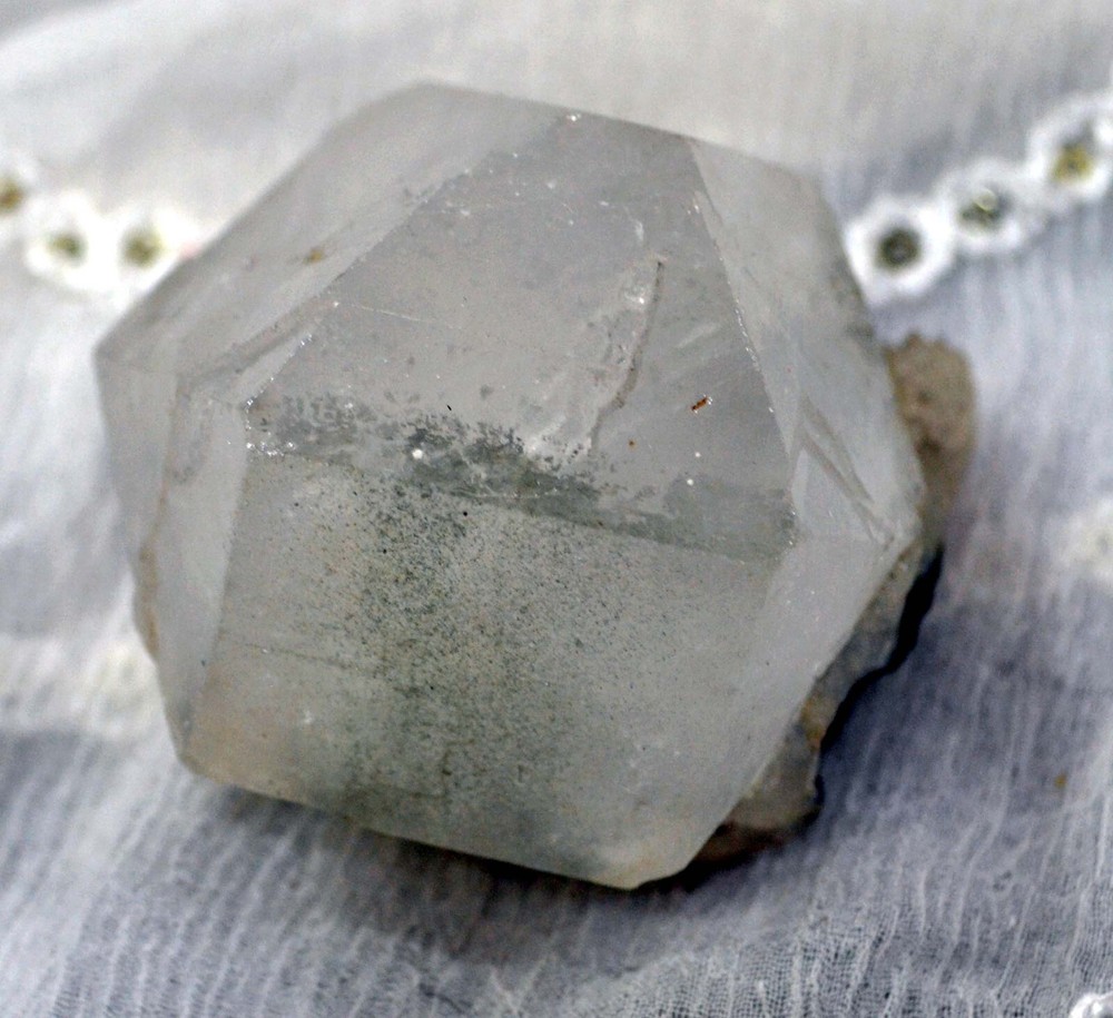 Apophyllite Crystal On Quartz BaseI-33