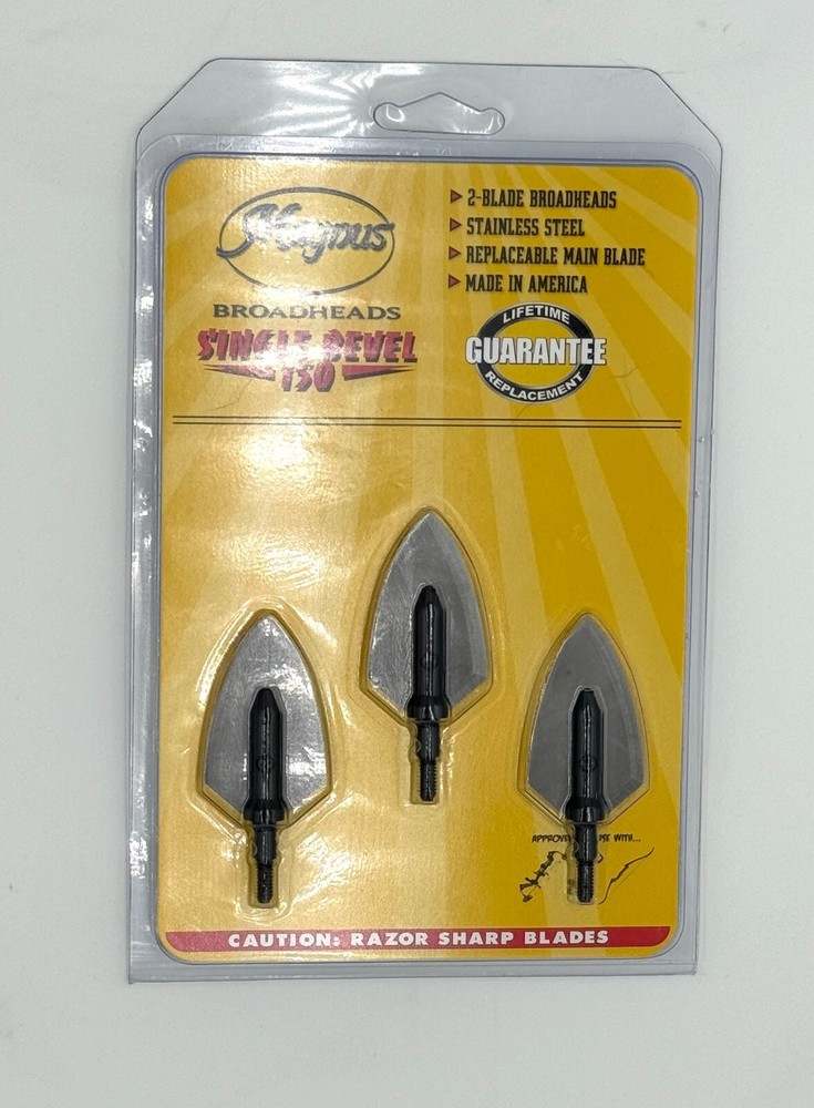 Magnus Single Bevel Broadhead - 150 Grain - 3 Pack