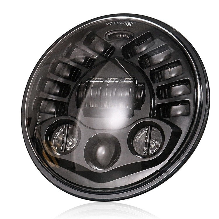 Motorcycle Accessories Modified LED Front Headlight Suitable for Harley 7 Inches