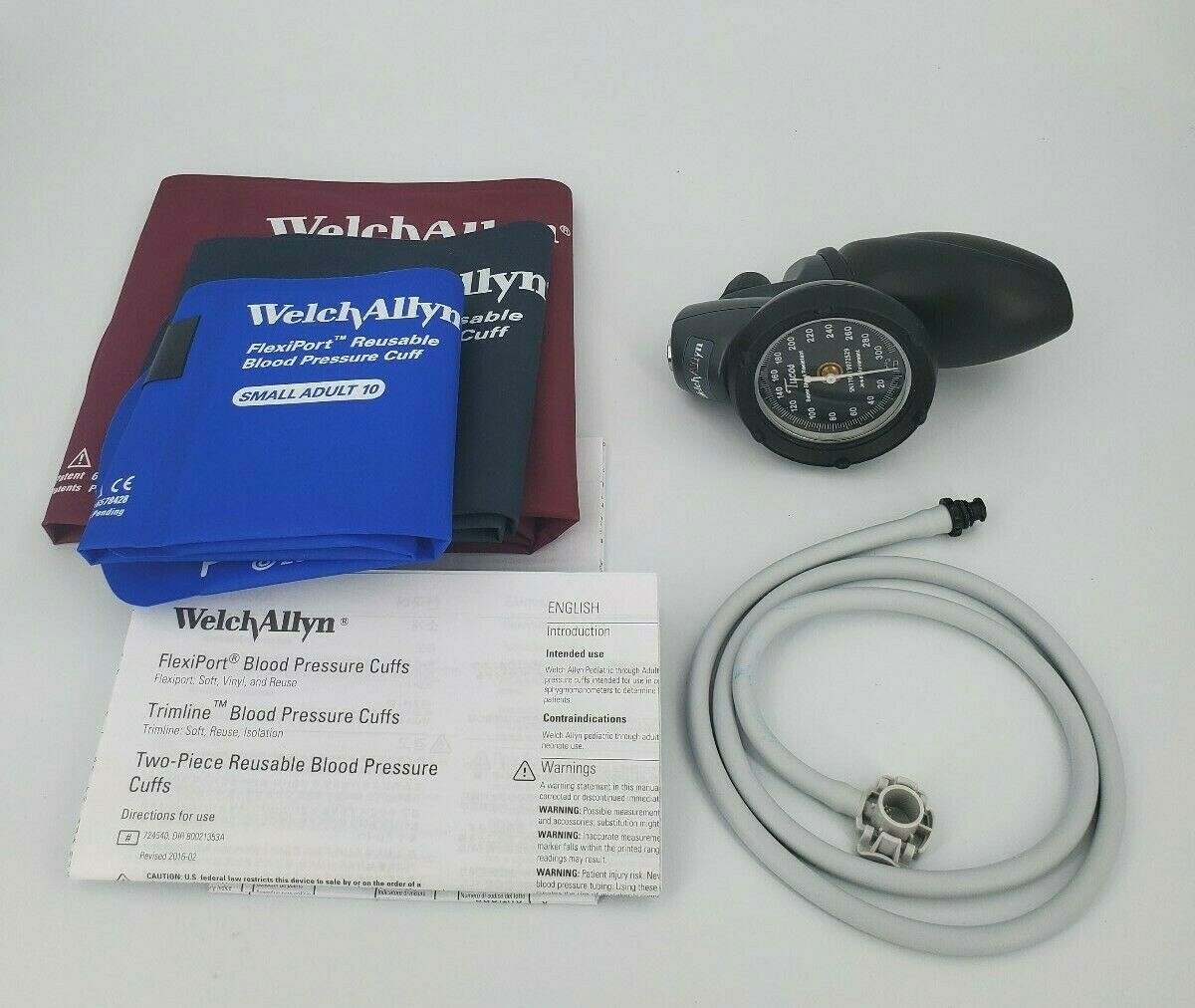 Welch Allyn DS58 Sphygmomanometer Aneroid Family Practice Kit Cuffs & Gauge