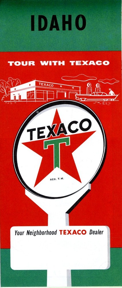 1958 Texaco Road Map: Idaho NOS