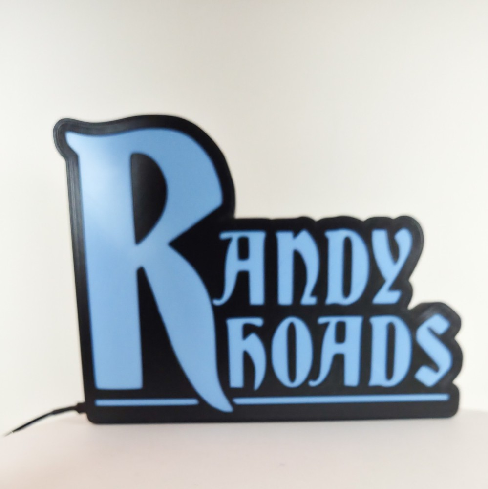 RANDY RHOADS 3D Lightbox | LED lights | "The Legend Lives in Light"