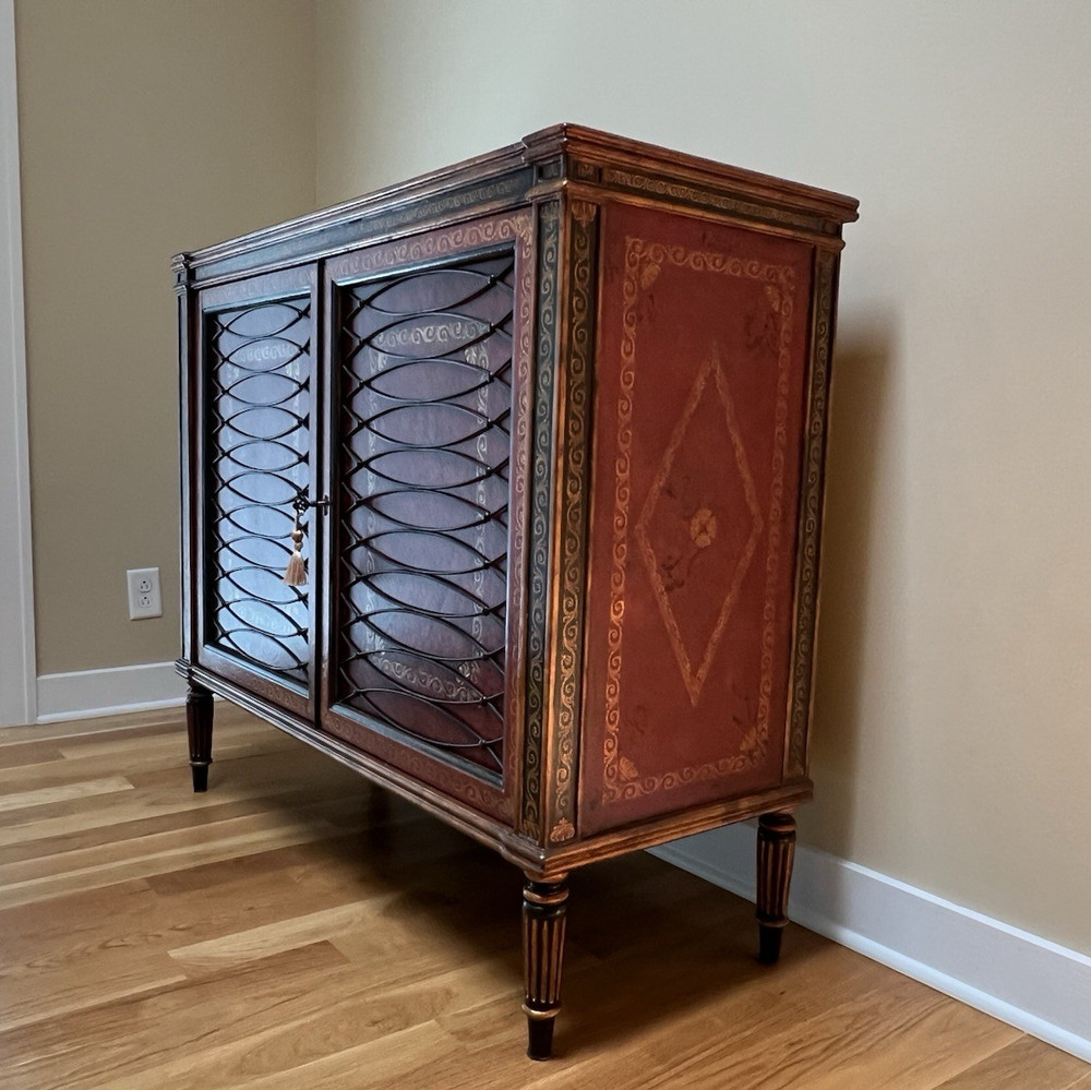 Theodore Alexander Leather Wrapped Chest Buffet