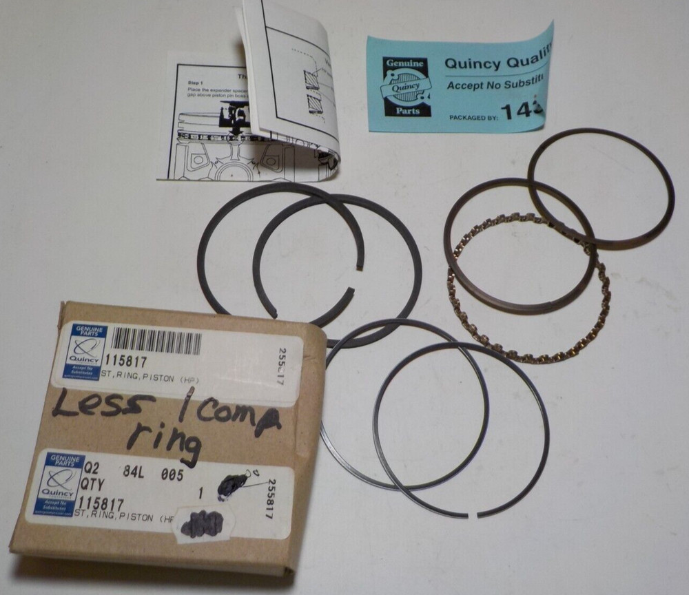 QUINCY HP  PISTON RING SET 115817 MISSING 1 RING