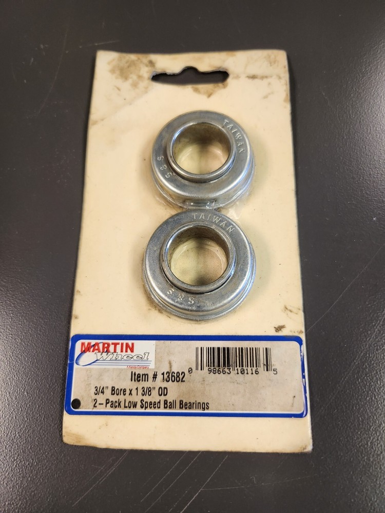 2-Pack Low Speed Ball Bearings, 3/4" bore