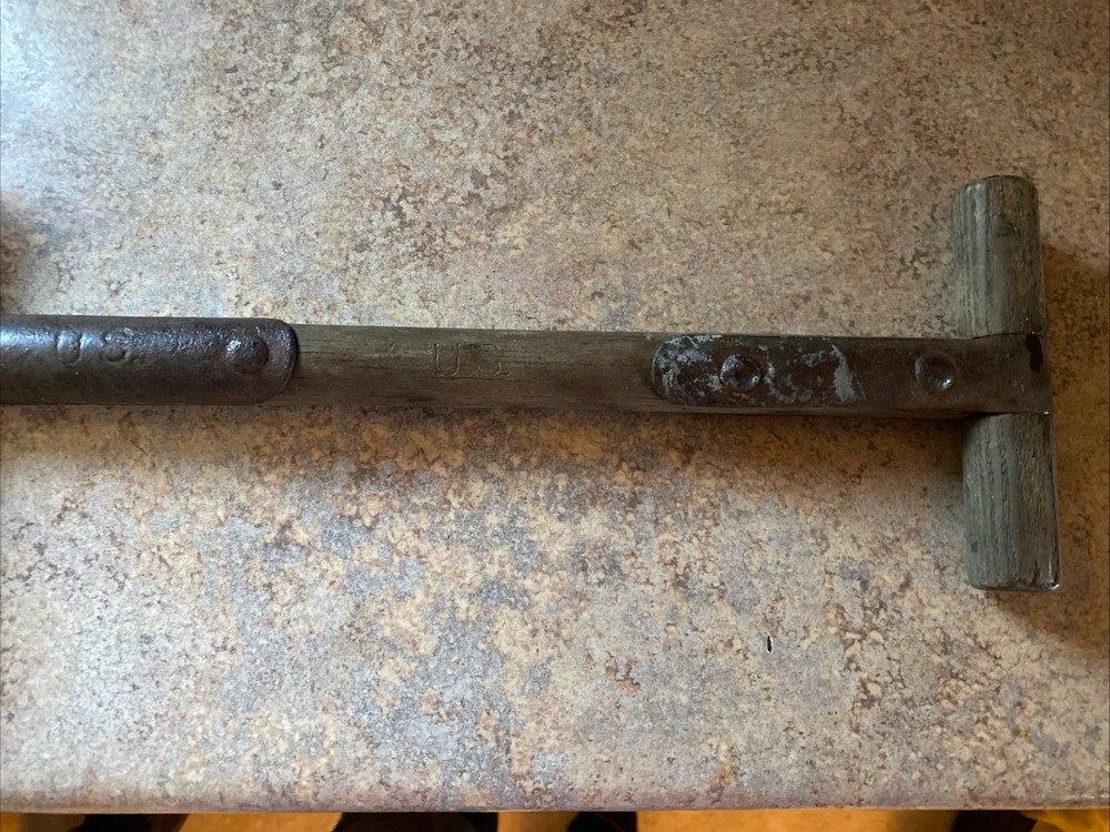 Antique Military Genuine WWI US Army T Handle Entrenching Tool Shovel Stamped US