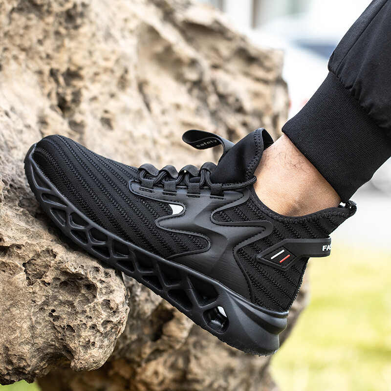 Mens' Sneakers Safety Work Shoes Steel Toe Anti-smash Boots Indestructible Shoes